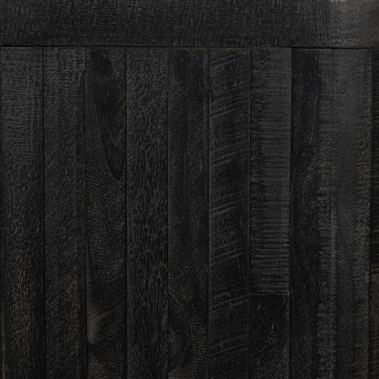72" Black and Stone Reclaimed Wood Sideboard