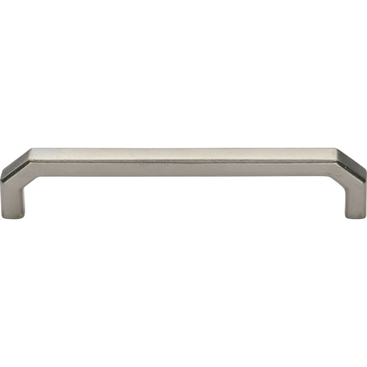White Bronze Modern Angular Cabinet Pull with Mounting Hardware