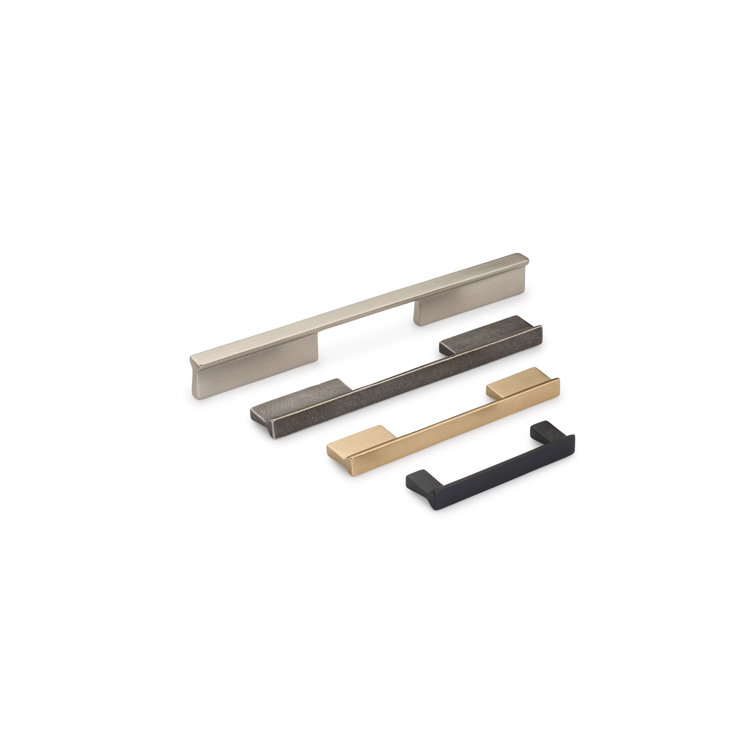 Ashley Norton Black Modern Distressed Metal Cabinet Pull