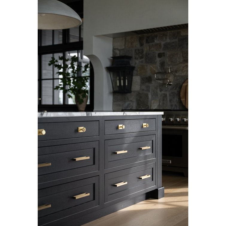 Ashley Norton Matte Black Distressed Bronze Cabinet Pull Bar