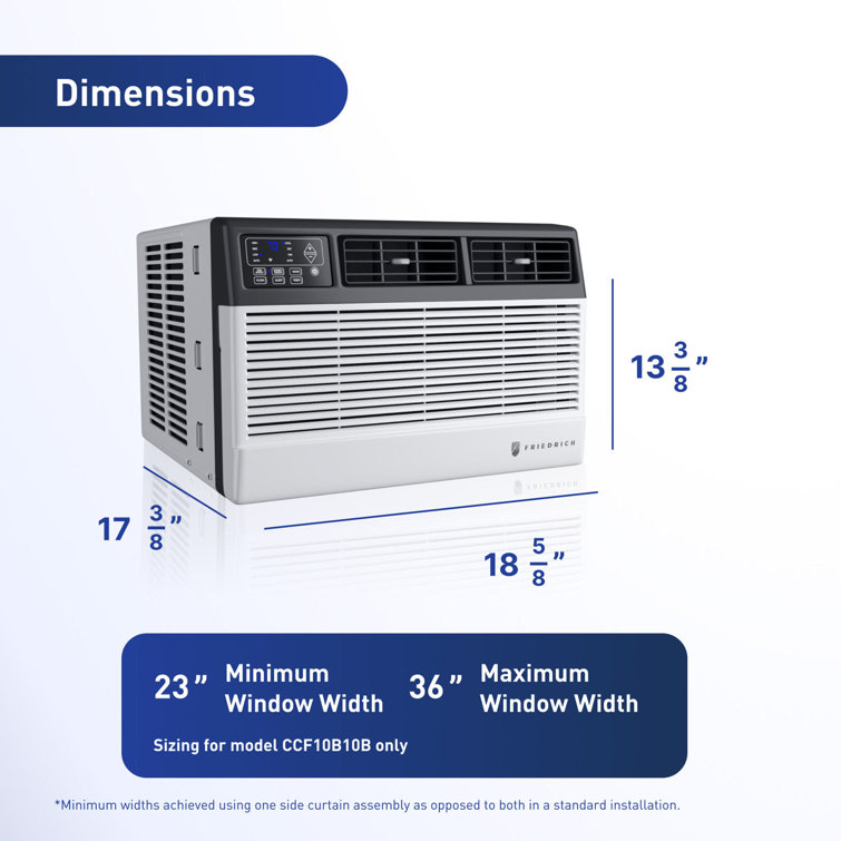 Friedrich 8000 BTU White and Black Wi-Fi Window Air Conditioner