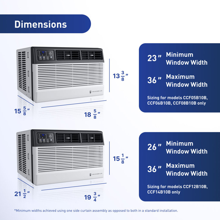 Friedrich 8000 BTU White and Black Wi-Fi Window Air Conditioner