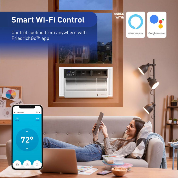 Friedrich 8000 BTU White and Black Wi-Fi Window Air Conditioner