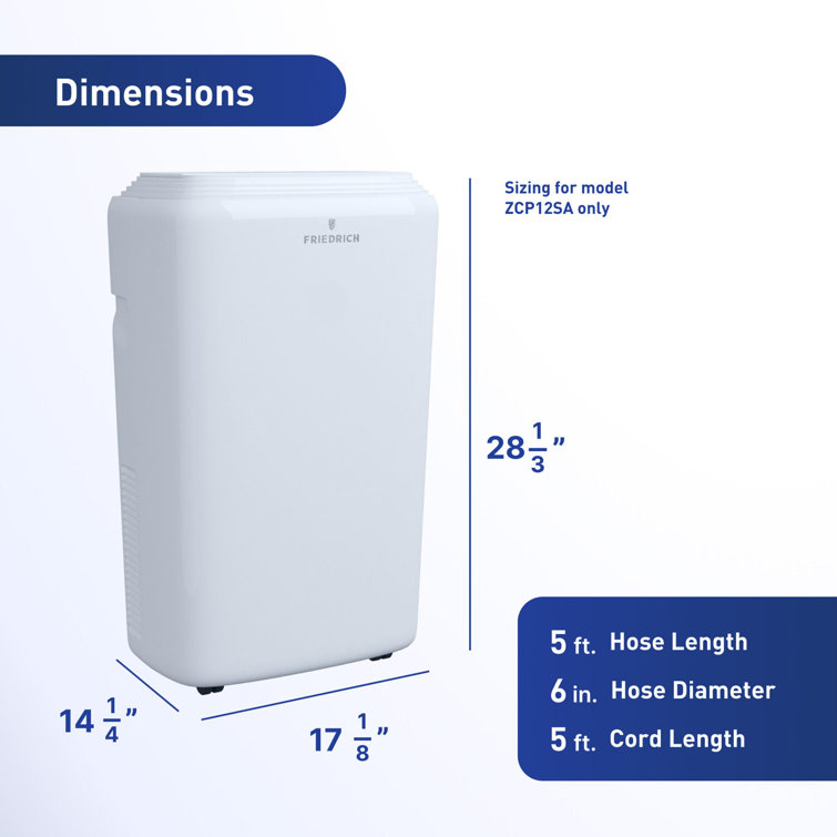 Friedrich 8500 BTU White Portable Air Conditioner with Wi-Fi