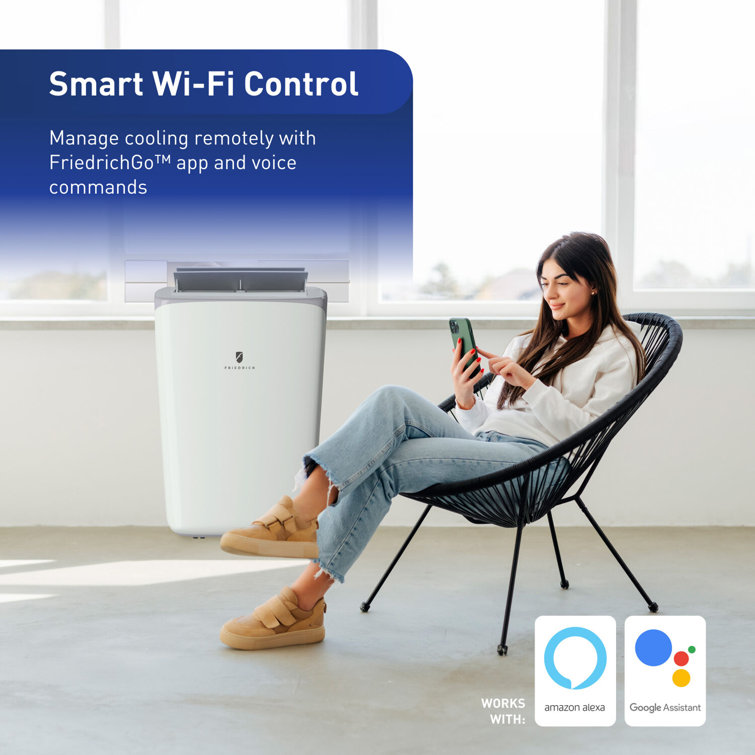 Friedrich 12,000 BTU White Portable Air Conditioner with WiFi and Remote