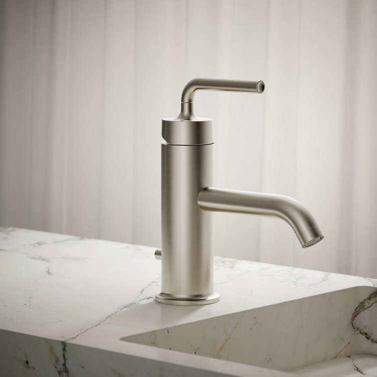 Vibrant Brushed Nickel Single Hole Bathroom Faucet