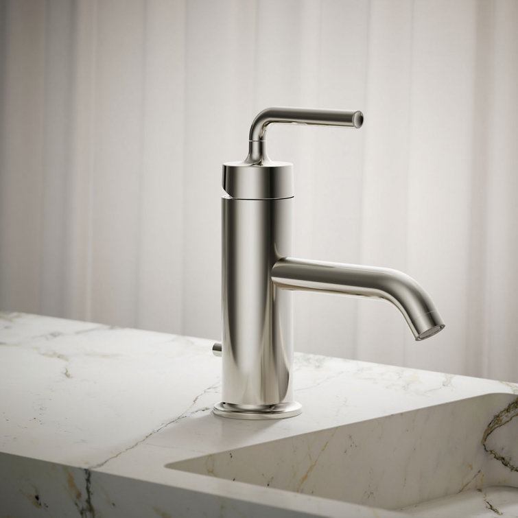 Vibrant Polished Nickel Single Hole Bathroom Faucet
