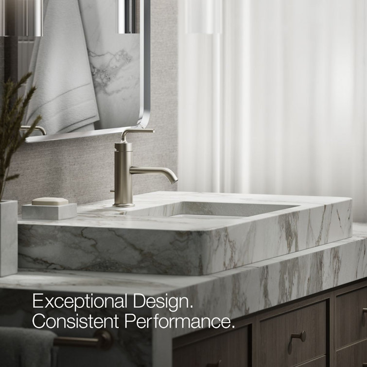 Vibrant Brushed Nickel Single Hole Bathroom Faucet