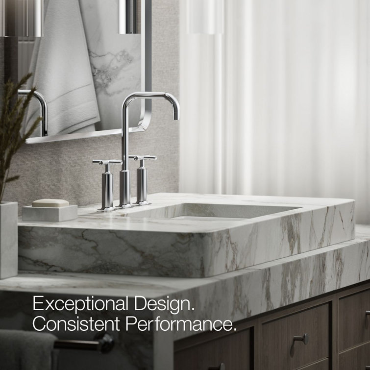 Purist High Gooseneck Chrome Faucet with Cross Handles