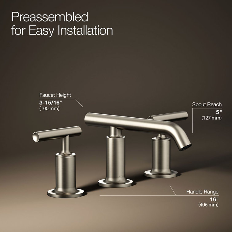 Purist Brushed Nickel 8" Widespread Bathroom Faucet