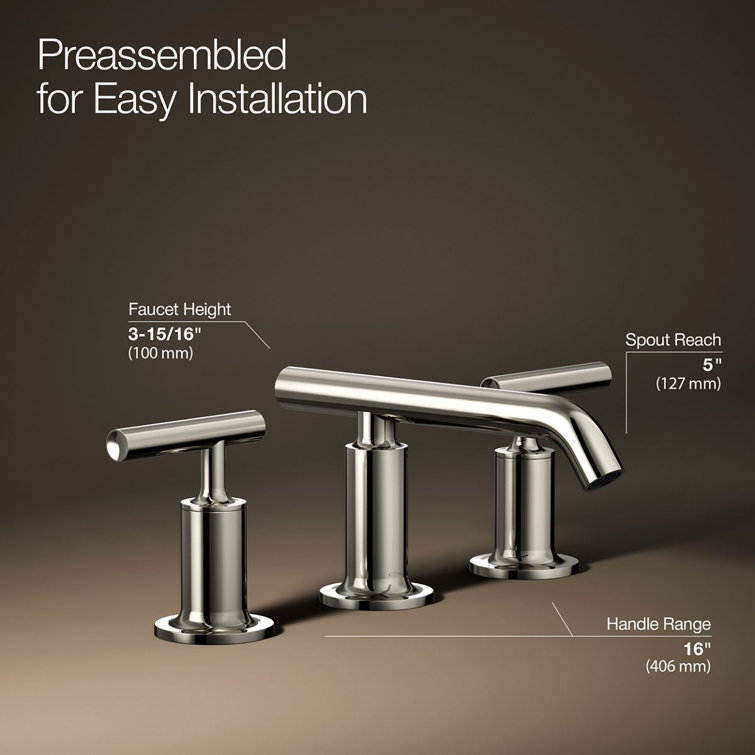 Purist Polished Nickel 8" Widespread Bathroom Faucet