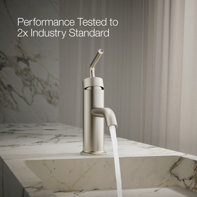 Vibrant Brushed Nickel Single Hole Bathroom Faucet