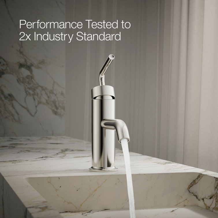 Vibrant Polished Nickel Single Hole Bathroom Faucet