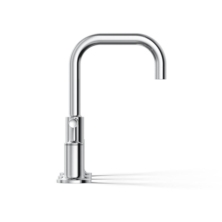 Purist Polished Chrome 8" Widespread Bathroom Sink Faucet with Low Lever Handles