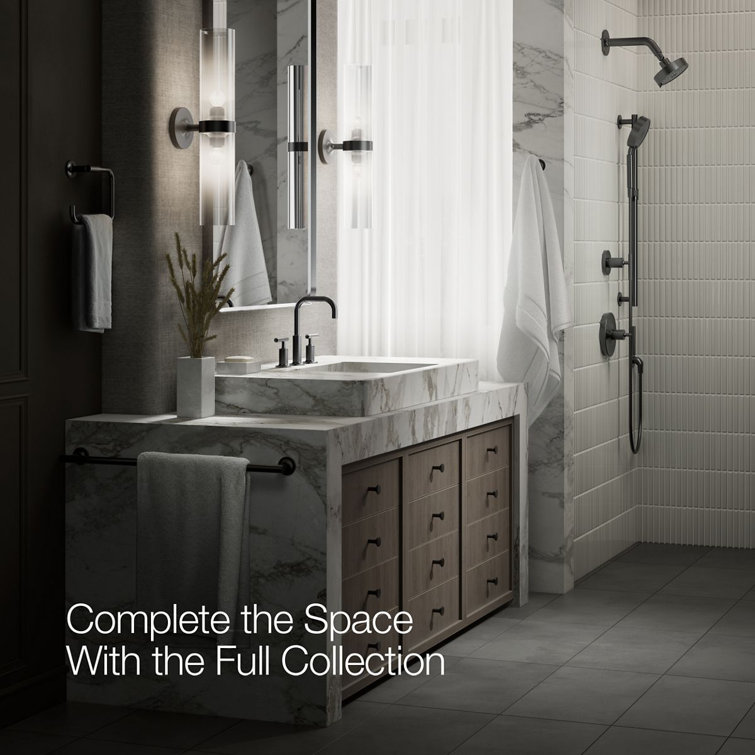 Matte Black 8.5" Ultra-Glide Ceramic Widespread Bathroom Faucet