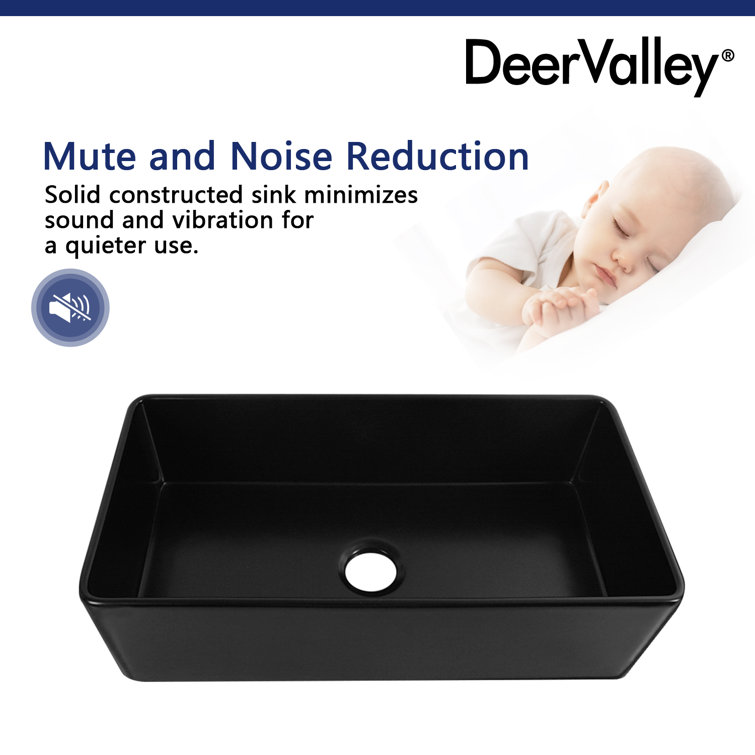 Black Fireclay 36" Single Bowl Farmhouse Kitchen Sink