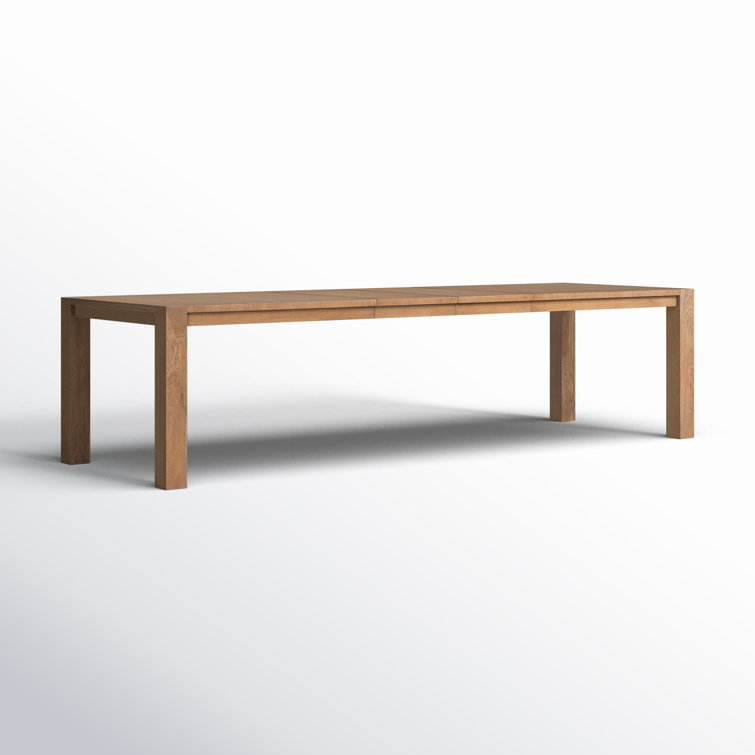 Natural Oak Extendable Rectangular Dining Table for Ten
