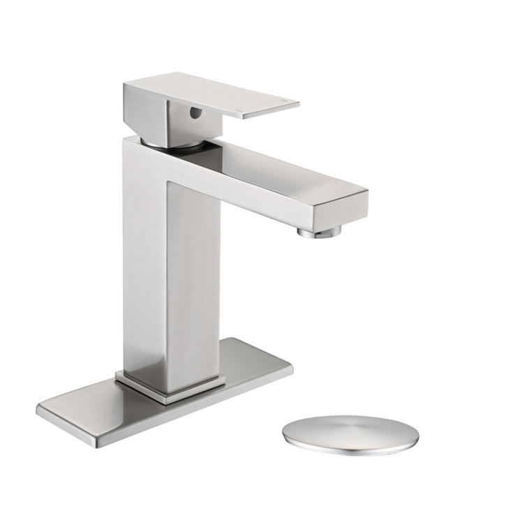 Brushed Nickel Single Handle Stainless Steel Bathroom Faucet