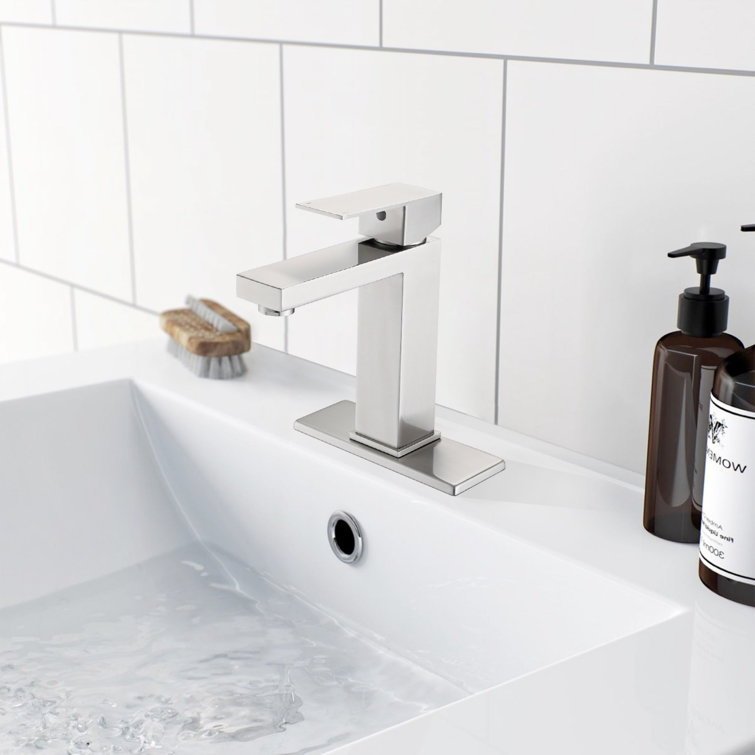 Brushed Nickel Single Handle Stainless Steel Bathroom Faucet