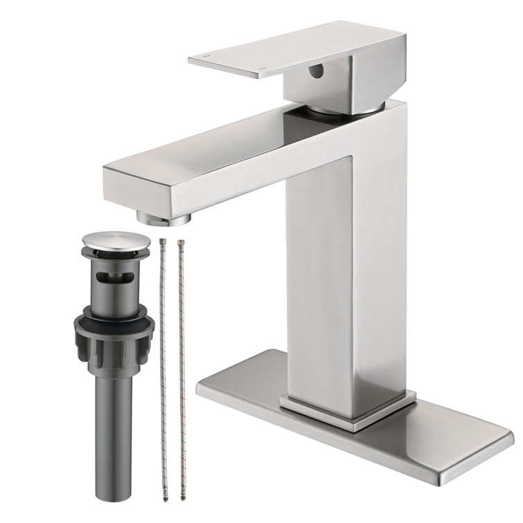 Brushed Nickel Single Handle Stainless Steel Bathroom Faucet