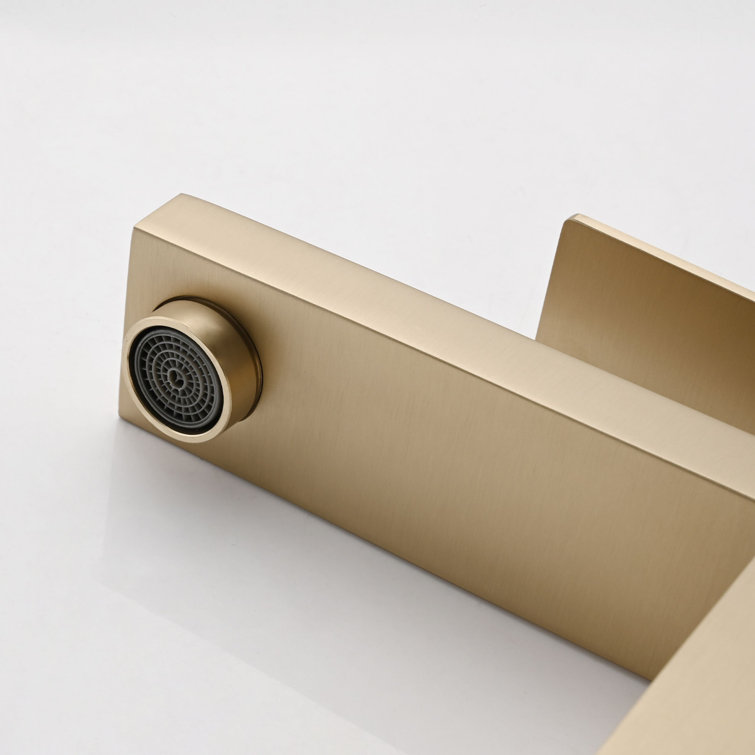 Brushed Gold Stainless Steel Single Handle Bathroom Faucet