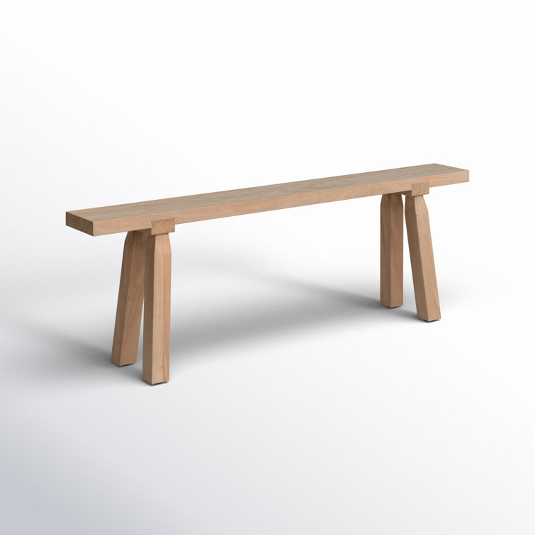 Lahana Rustic Natural Elmwood 60'' Bench with Tapered Legs