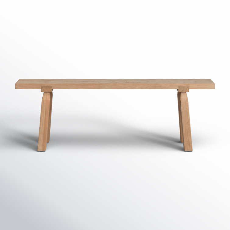 Lahana Rustic Natural Elmwood 60'' Bench with Tapered Legs