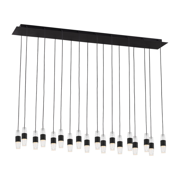 Nightshade Black and Crystal 18-Light LED Chandelier