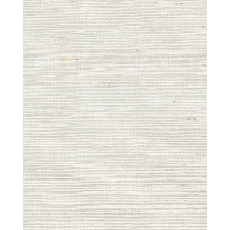White Self-Adhesive Grasscloth Peel and Stick Wallpaper