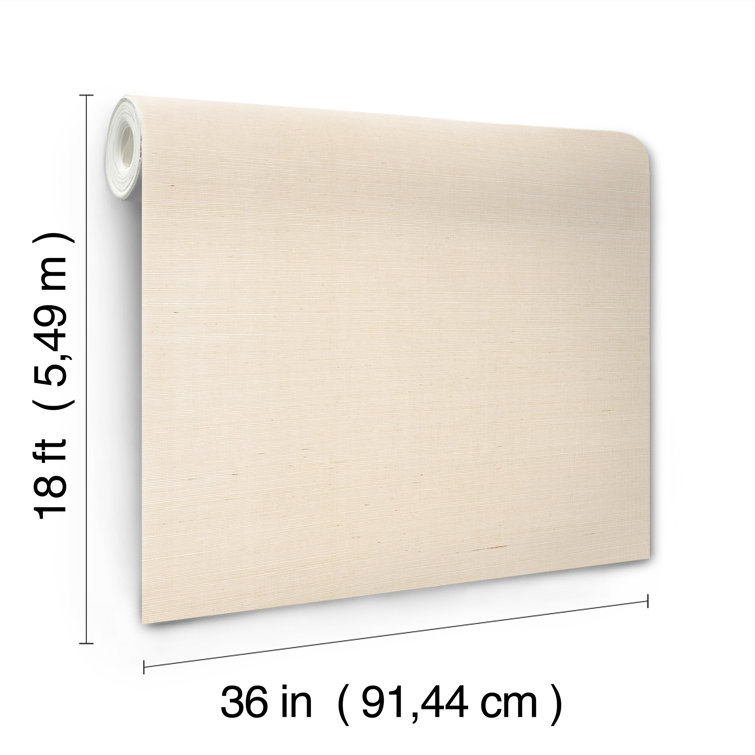 Plaster Sisal Peel and Stick Grasscloth Wallpaper Roll