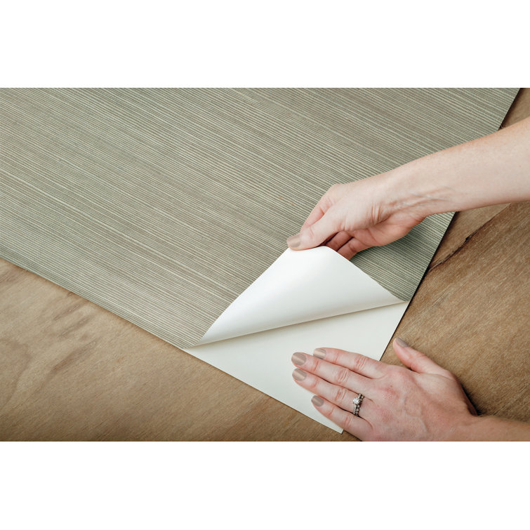 Pine Green Self-Adhesive Grasscloth Wallpaper Roll
