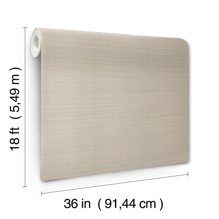 Warm Grey Self-Adhesive Grasscloth Wallpaper Roll