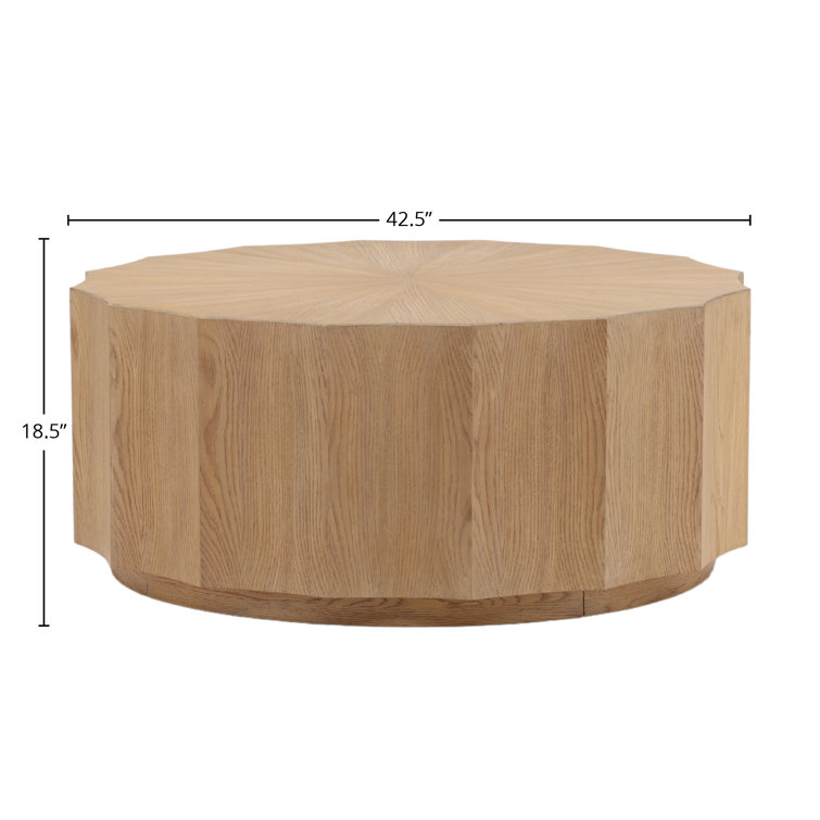 Tamsin Natural Rubberwood Round Coffee Table