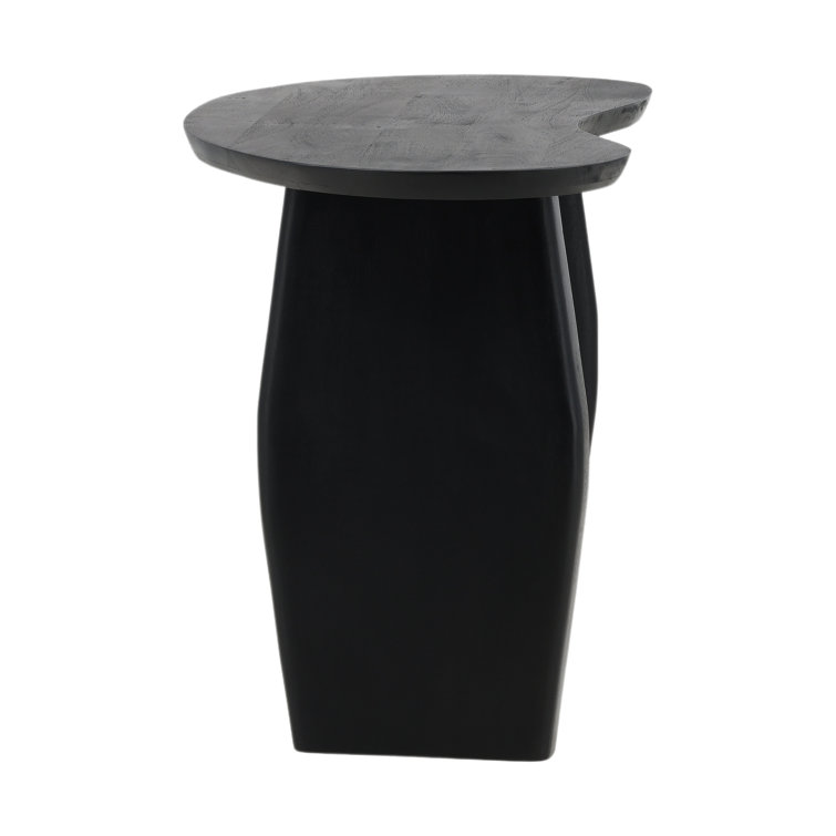 Jenny 58" Black Mango Wood Oval Console Table
