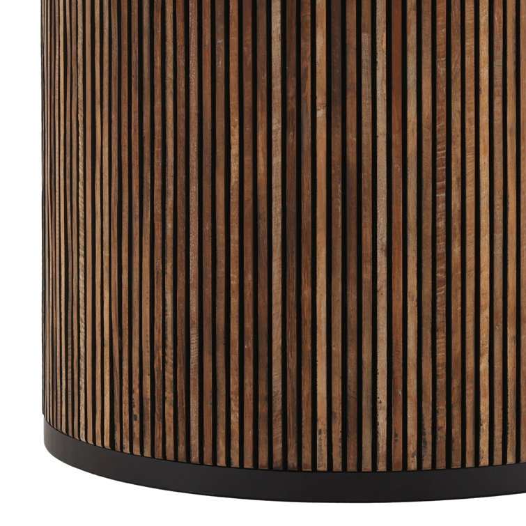 Dabney 51" Round Teak Wood Dining Table with Natural Wash Finish