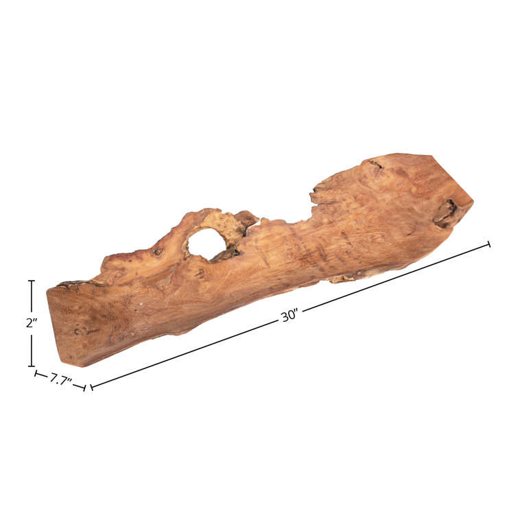 Elwood Natural Teak Wood Decorative Serving Tray
