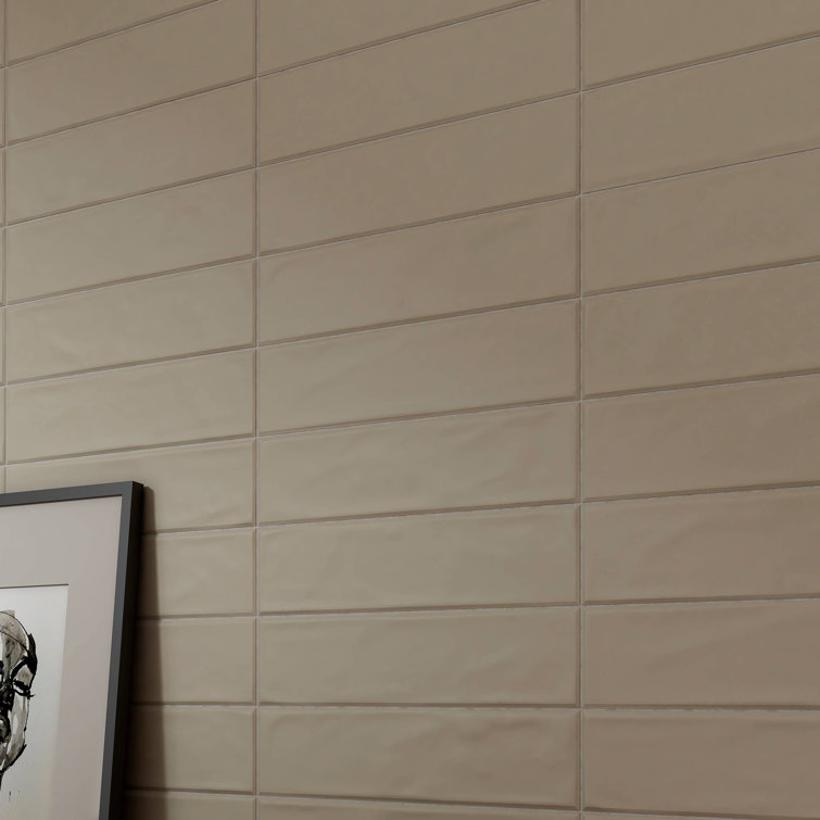 Greige Matte 3x12 Ceramic Subway Wall Tile