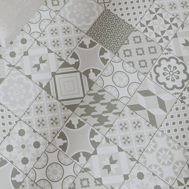 Felix 7x7 Greyscale Matte Porcelain Patterned Tile