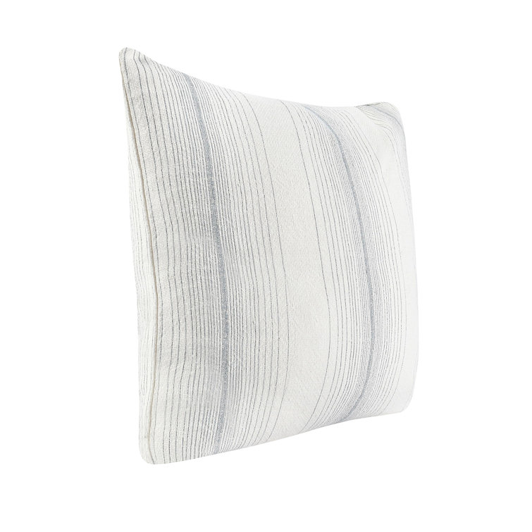 Capri Blue and White Striped Linen Cotton Pillow Cover