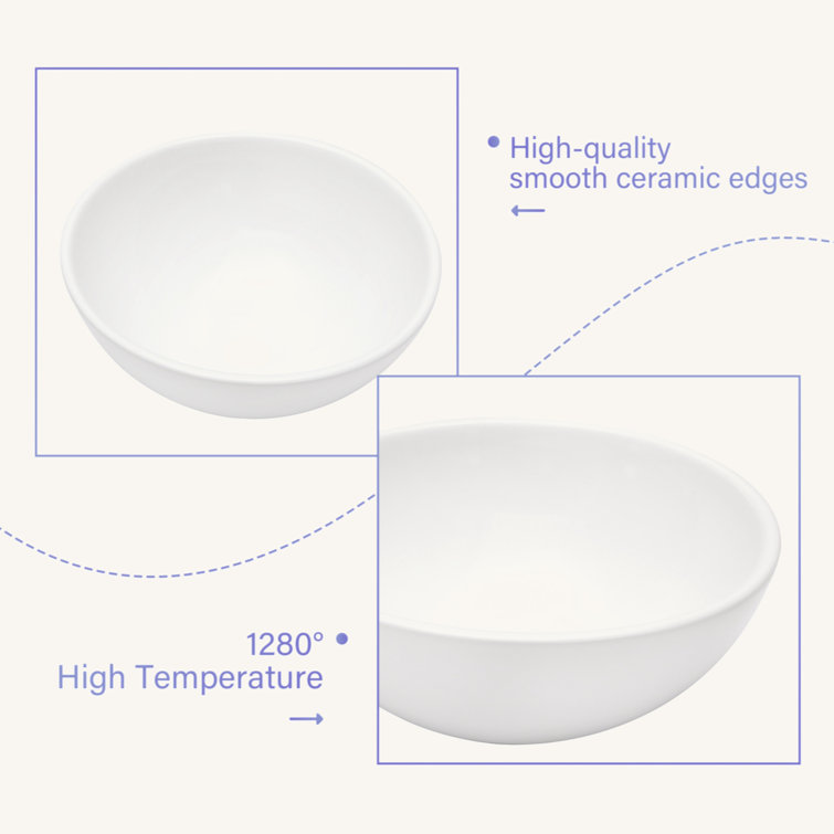 13'' White Ceramic Circular Vessel Bathroom Sink