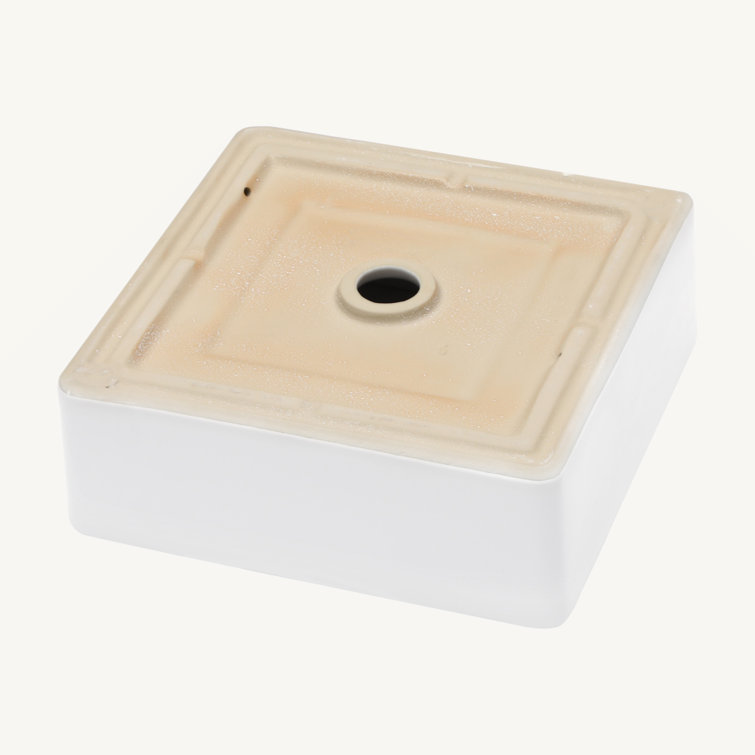 15'' x 15'' White Gloss Ceramic Square Vessel Sink