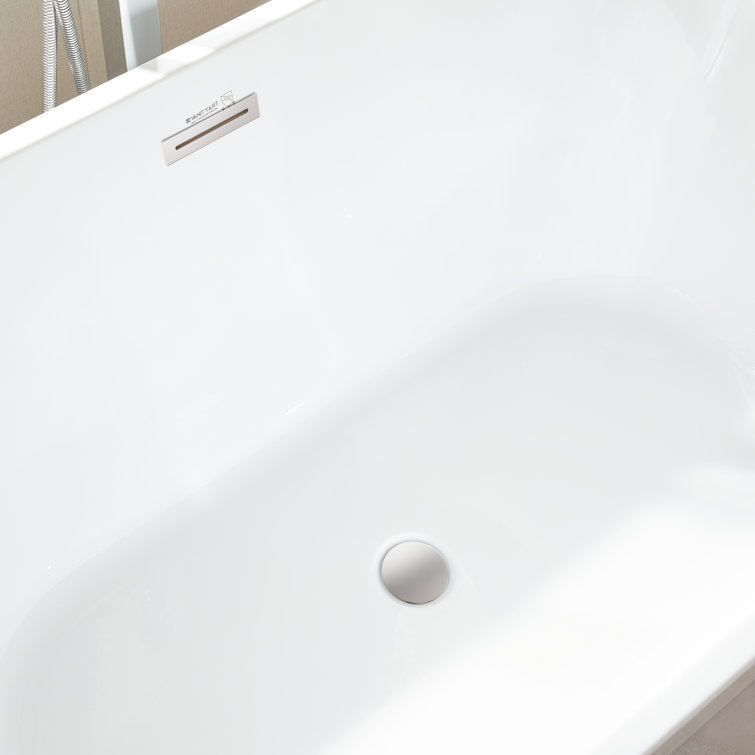 Iris 54" White Acrylic Freestanding Soaking Bathtub