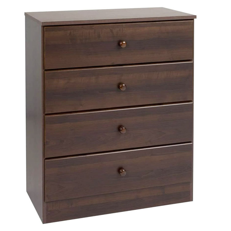 Astrid Espresso 4-Drawer Vertical Wood Dresser