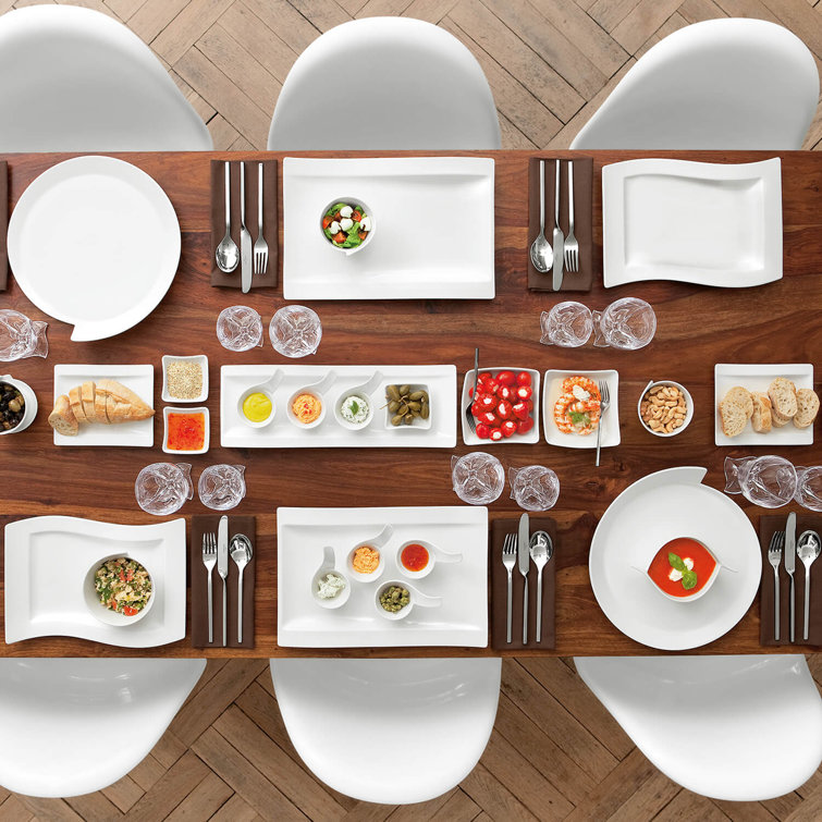 Elegant White Ceramic Square Snack Bowl for Everyday Elegance