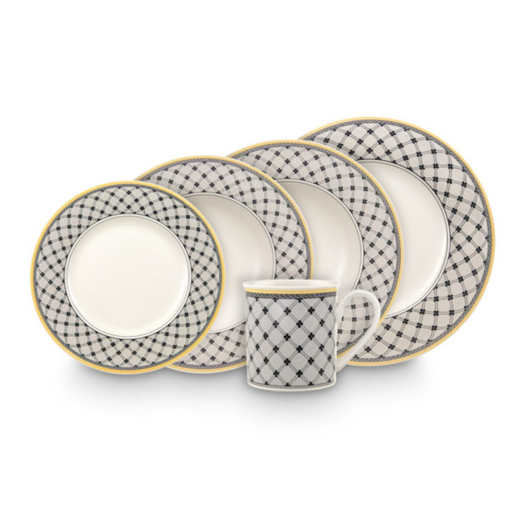 Audun Promenade Ceramic Mug with Floral Geometric Motif