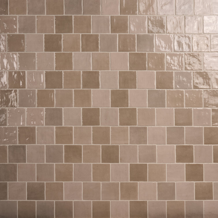 Kingston 4" x 4" Brown Glazed Ceramic Wall Tile