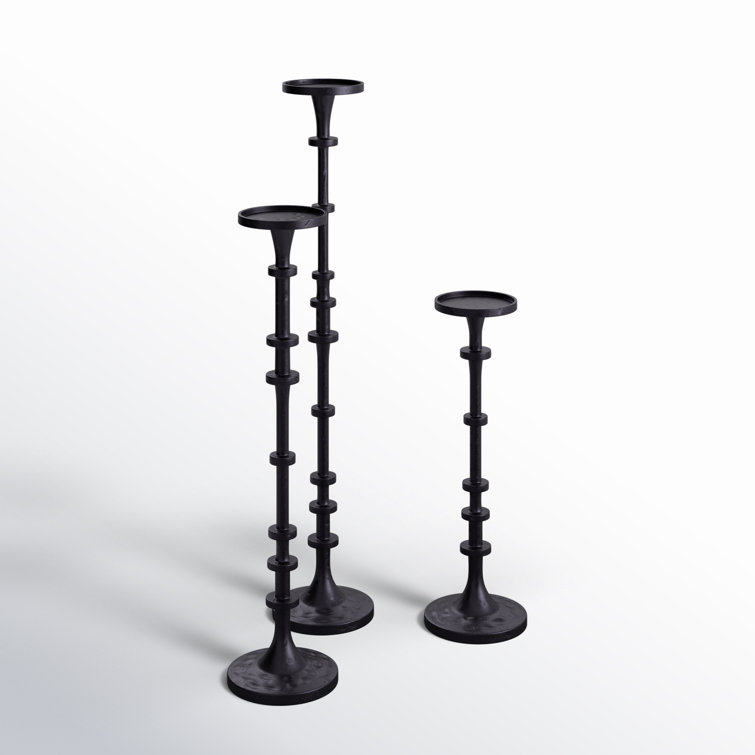 Abacus Oversized Candle Stands Trio in Modern Industrial Style