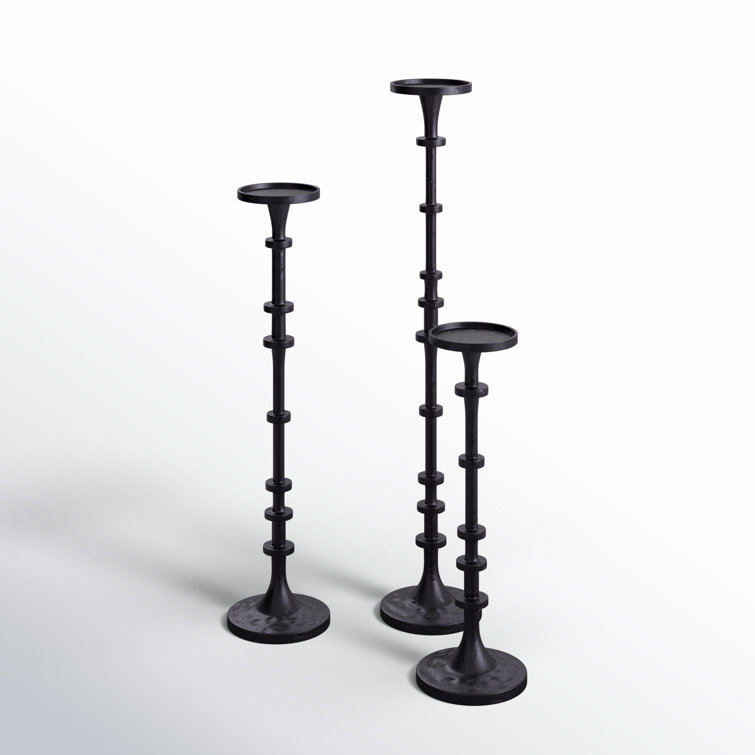 Abacus Oversized Candle Stands Trio in Modern Industrial Style