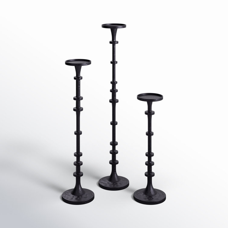 Abacus Oversized Candle Stands Trio in Modern Industrial Style
