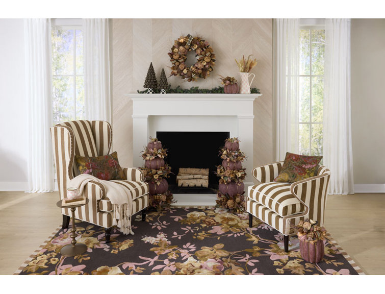Autumn Harvest Artificial Fall Leaf and Pumpkin Wreath
